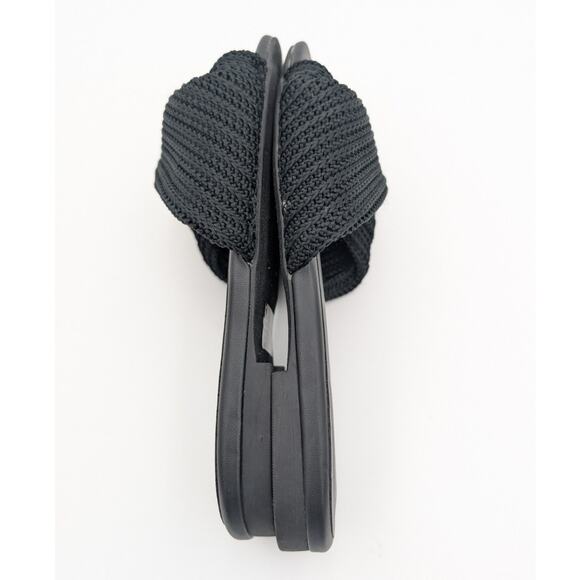 Nordstrom Chantelle Slide Sandal Women's Twist Front Black Size US7.5M - Picture 6 of 7